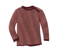 Disana Baby und Kinder Pullover Bio-Merinowolle melange-cassis-rose Gr. 86/92