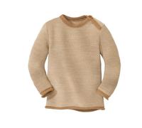Disana Baby und Kinder Pullover Bio-Merinowolle melange-karamell-natur Gr. 98/104