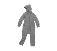 Disana Baby Walk-Overall mit Zipper Bio-Merinowolle hellgrau Gr.86/92