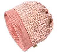 Disana Beanie Baby, Kind - 100% Bio-Merino - atmungsaktiv, bequem & weich - Unisex 42-54 cm - nachhaltig & fair - angenehme Wärme, Kopf an - Made in Germany | Softpink-Natur Gr. 1