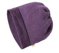 Disana Beanie Baby, Kind - 100% Bio-Merino - atmungsaktiv, bequem & weich - Unisex 42-54 cm - nachhaltig & fair - angenehme Wärme, Kopf an - Made in Germany | Aubergine-Flieder Gr. 2