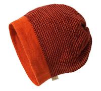 Disana Beanie Mütze Schurwolle kbT-Merinowolle Orange-Cassis 03 (50-54 cm)