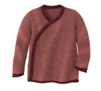 disana - gestrickte Baby Melange-Jacke mit Knöpfen, Mädchen & Jungen cassis-rosé 62/68