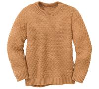 disana - Kid's Aran-Pullover - Wollpullover, Gr. 134-140, beige/orange (Caramel)