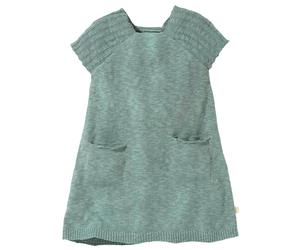 disana - Kid's Leinen-Strickkleid - Kleid, Gr. 110-116, türkis (Jade)