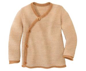 disana - Kid's Melange-Jacke - Merinojacke, Gr. 74-80, beige (Karamell/Natur)