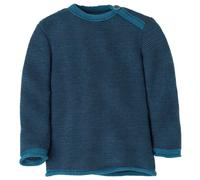 disana - Kid's Melange-Pullover - Merinopullover, Gr. 86-92, blau (Taubenblau/Indigo)