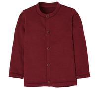 Strick-Jacke Kinder - 100% Bio-Merino - atmungsaktiv, angenehm wärmend - unisex Gr. 86 -140 - nachhaltig & fair - modisches Highlight mit Steinnuss-Knöpfen - made in Germany | Cassis Gr. 122-128