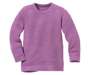 disana - Kid's Wabenstrick-Pullover - Wollpullover, Gr. 122-128, lila (Flieder)