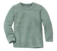 disana - Kid's Wabenstrick-Pullover - Wollpullover, Gr. 122-128, türkis/grün (Jade)