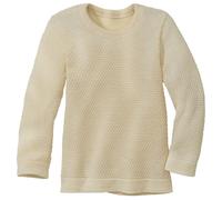 disana - Kid's Wabenstrick-Pullover - Wollpullover, Gr. 74-80, beige (NaturWaben)