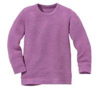 disana - Kid's Wabenstrick-Pullover - Wollpullover, Gr. 74-80, lila (Flieder)