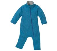 Disana WALK-ANZUG Kinder-Overall Wollwalk Reißverschluss | 100% Bio-Merinowolle | Frühjahr Sommer Herbst | Kinnschutz | Baby Kleinkind Unisex | Made in Germany | GOTS IVN Best | Taubenblau Gr. 74-80