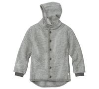 Disana WALK-JACKE Baby & Kinder - 100% Bio-Merino, Wollwalk - atmungsaktiv & natürliche Wärme - unisex Gr. 74 -140 - nachhaltig & fair - mit Kapuze & Bündchen - made in Germany | Grau Gr. 98-104