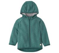 disana - Kid's Walk-Jacke Zipp - Wolljacke, Gr. 74-80, türkis (Eukalyptus)