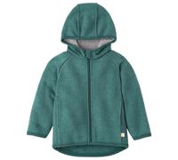 disana - Kid's Walk-Jacke Zipp - Wolljacke, Gr. 86-92, türkis (Eukalyptus)