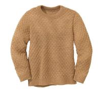 disana - Kid's Aran-Pullover - Wollpullover, Gr. 122-128, beige/orange (Caramel)
