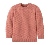 disana - Kid's Aran-Pullover - Wollpullover, Gr. 122-128, rot (Softpink)