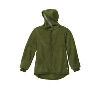 Disana Kinder Jacke mit Kapuze Bio-Merinowolle Walk oliv Gr. 110/116