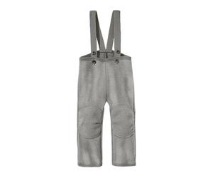 Disana Kinder Latzhose Bio-Merinowolle Walk hellgrau Gr.122/128