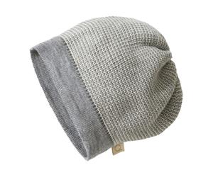 Disana Kinder Mütze Beanie Bio-Merinowolle melange-hellgrau Gr.3 (50-54 cm)