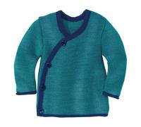 disana - Kid's Melange-Jacke - Merinojacke, Gr. 50-56, türkis (Navy/Lagoon)