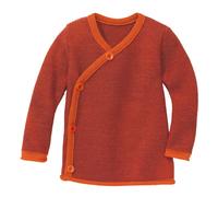 Disana Baby Jacke Bio-Merinowolle melange-orange-bordeaux Gr. 74/80