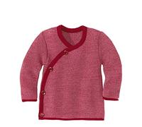Disana Melange-Jacke Baby & Kleinkind - 100% Bio-Merino - atmungsaktiv, warm & weich, Unisex Gr. 50-104 - nachhaltig & fair - mit Wickelverschluss - Made in Germany | Bordeaux-Rosé Gr. 62-68