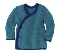 disana - Kid's Melange-Jacke - Merinojacke, Gr. 86-92, türkis (Navy/Lagoon)