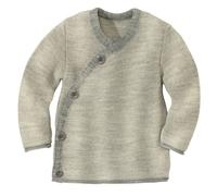 Disana Merino Schurwoll Melange-Jacke Grau-Natur Gr. 86/92