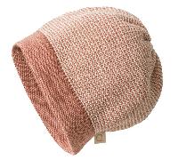 Disana Baby Mütze Beanie Bio Merinowolle melange-rosé Gr.42-46