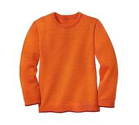 Disana Strick-Pullover, 100% Bio-Merinowolle GOTS, IVN Best | Zeitloses Design | Kleinkind, Kind, Unisex | Made in Germany| Orange Gr. 98-104