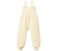Disana Strick-Trägerhose 100% Bio-Merino, atmungsaktiv & warm, mit hohem Bund – Gr. 86/92 Natur