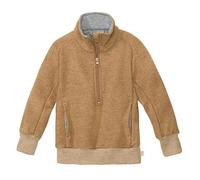 Disana Troyer, Leichter Sweater mit Reißverschluss | 100% Bio-Merinowolle GOTS, IVN Best | Baby Kleinkind Kind Unisex | Made in Germany | Karamell Gr. 98-104