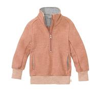 Disana Troyer, Leichter Sweater mit Reißverschluss | 100% Bio-Merinowolle GOTS, IVN Best | Baby Kleinkind Kind Unisex | Made in Germany | Rosé Gr. 110-116