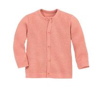 Disana WABENSTRICK-Jacke Kinder Sommer-Jacket | 100% Bio-Merinowolle | Frühjahr Sommer Herbst | Knopfleiste | Baby Kleinkind Kind Unisex | Made in Germany | GOTS IVN Zertifiziert | Softpink Gr. 86-92