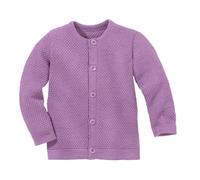 Disana WABENSTRICK-Jacke Kinder Sommer-Jacket | 100% Bio-Merinowolle | Frühjahr Sommer Herbst | Knopfleiste | Baby Kleinkind Kind Unisex | Made in Germany | GOTS IVN Zertifiziert | Flieder Gr. 98-104