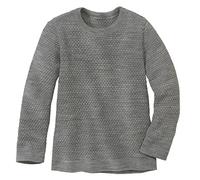 disana - Kid's Wabenstrick-Pullover - Wollpullover, Gr. 74-80, grau (Grey)