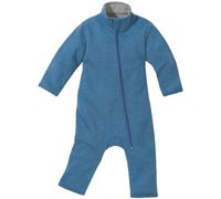 Disana WALK-ANZUG Kinder-Overall Wollwalk Reißverschluss | 100% Bio-Merinowolle | Frühjahr Sommer Herbst | Kinnschutz | Baby Kleinkind Unisex | Made in Germany | GOTS IVN Best | Taubenblau Gr. 74-80