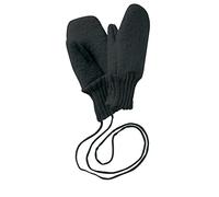 Disana WALK-HANDSCHUHE Baby & Kinder - 100% Bio-Merino, Wollwalk - wetterfest & super warm - unisex in 3 Größen - nachhaltig & fair - mit Strickkordel verbunden - made in Germany | Anthrazit Gr. 3