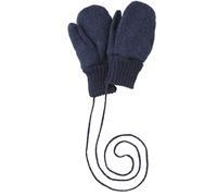Disana WALK-HANDSCHUHE Baby & Kinder - 100% Bio-Merino, Wollwalk - wetterfest & super warm - unisex in 3 Größen - nachhaltig & fair - mit Strickkordel verbunden - made in Germany | Indigo Gr. 1