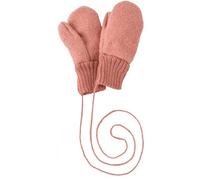 Disana WALK-HANDSCHUHE Baby & Kinder - 100% Bio-Merino, Wollwalk - wetterfest & super warm - unisex in 3 Größen - nachhaltig & fair - mit Strickkordel verbunden - made in Germany | Softpink Gr. 2