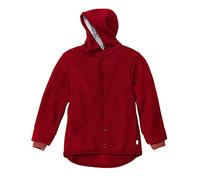 Disana WALK-JACKE, 100% Bio-Merinowolle GOTS, IVN Best | mit Kapuze | Baby Kleinkind Kind Unisex | Made in Germany | Bordeaux Gr. 62-68