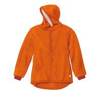 Disana WALK-JACKE, 100% Bio-Merinowolle GOTS, IVN Best | mit Kapuze | Baby Kleinkind Kind Unisex | Made in Germany | Orange Gr. 98-104
