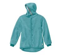 Disana WALK-JACKE, 100% Bio-Merinowolle GOTS, IVN Best | mit Kapuze | Baby Kleinkind Kind Unisex | Made in Germany | Lagoon Gr. 86-92