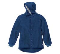 Disana WALK-JACKE, 100% Bio-Merinowolle GOTS, IVN Best | mit Kapuze | Baby Kleinkind Kind Unisex | Made in Germany | Marine Gr. 74-80