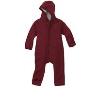 Disana Walk-Overall 100% Bio-Merinowolle GOTS IVN Best mit Umklappbündchen Cassis Gr. 50/56