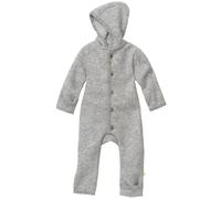 Disana WALK-OVERALL Baby & Kinder - 100% Bio-Merino, Wollwalk - atmungsaktiv & angenehm wärmend - unisex Gr. 50 - 104 - nachhaltig & fair - mit Umschlagbündchen - made in Germany | Grau Gr. 62-68