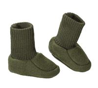 Disana Walk-Schuhe Baby - 100% Bio-Merino, Wollwalk - warm & weich - Unisex Gr. 50 - 68 - nachhaltig & fair - schmiegt Sich sanft an den Babyfuß, kein Verrutschen - Made in Germany | Oliv Gr. 50-56