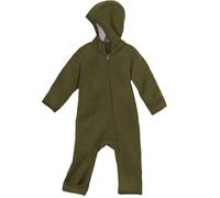 Disana ZIPP-OVERALL Baby & Kinder - 100% Bio-Merino, Wollwalk - atmungsaktiv & angenehm wärmend - unisex Gr. 50 - 116 - nachhaltig & fair - mit Reißverschluss - made in Germany | Oliv Gr. 62-68